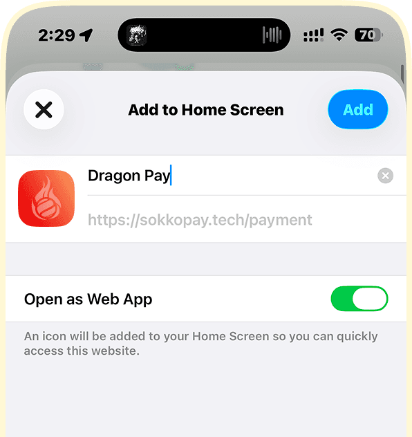 Create a name for the shortcut and choose an icon