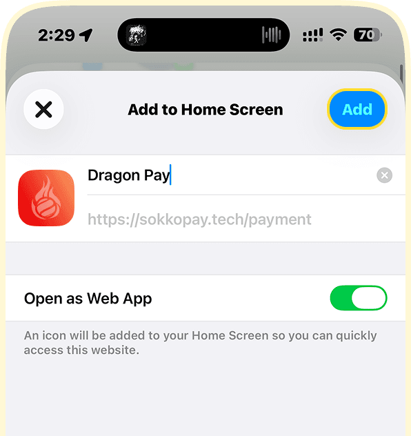 Press the Add button